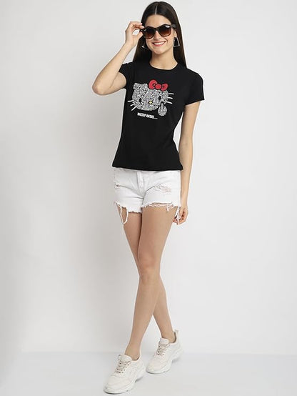Hello Kitty “Wazzup Haters” Graphic Print Women’s T-Shirt