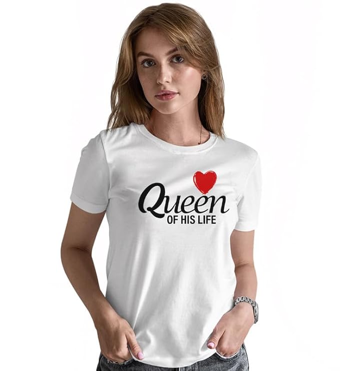 King & Queen Couple T-Shirt Set – Perfect for Lovers | Matching Cotton Tees