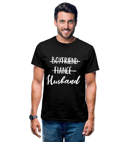 Boyfriend to Husband & Girlfriend to Wife Couple T-Shirt Set
