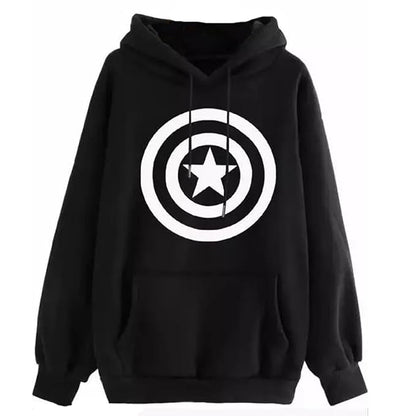 Unisex Star Graphic Cotton Blend Hoodie | Casual Hooded Sweatshirt
