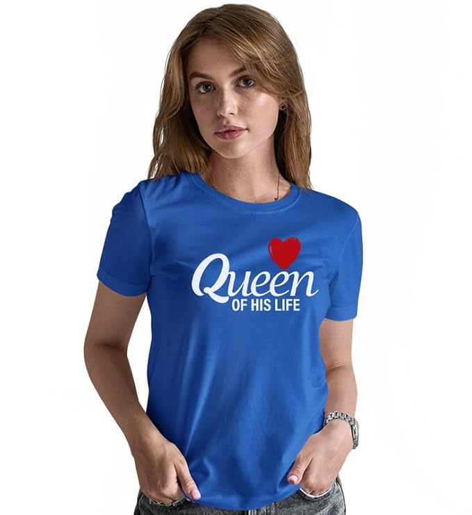 King & Queen Couple T-Shirt Set – Perfect for Lovers | Matching Cotton Tees