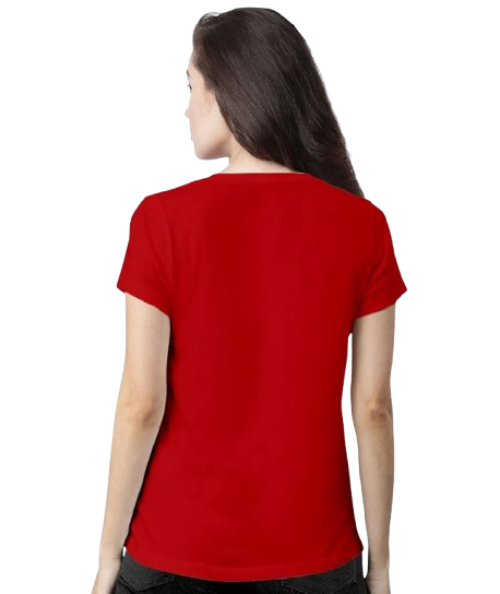 PD CLORI Women's Graphic Print T-Shirt, Red, Mickey Mouse Design, Casual Wear