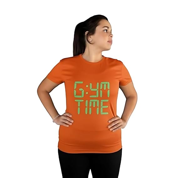 Gym Time Graphic Print Women’s T-Shirt – Fitness Cotton Casual Tee