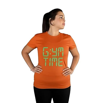 Gym Time Graphic Print Women’s T-Shirt – Fitness Cotton Casual Tee