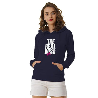 “The Boss & The Real Boss” Couple Hoodie Set – Matching Cotton Blend Hoodies for Couples
