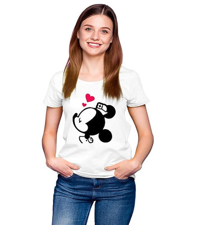 Mickey Mouse Graphic Print Couple T-Shirt – Fun & Matching Style