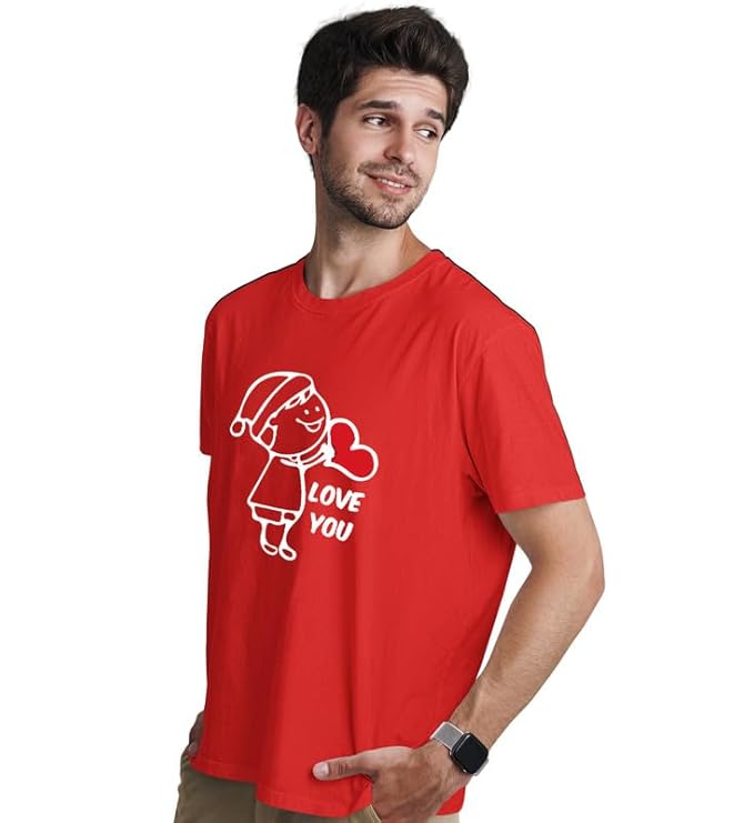 Love You  Me Too Graphic Print Couple T-Shirt