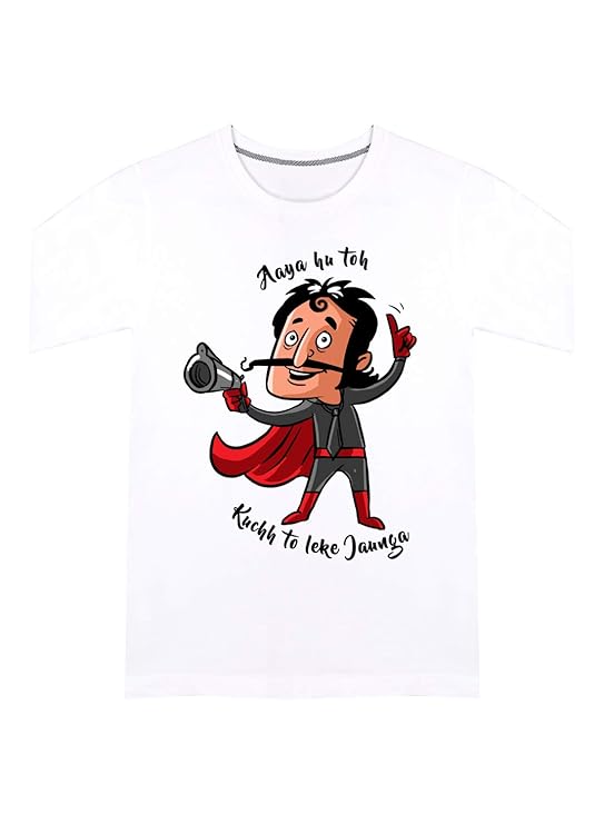 Funny “Aaya Hu Toh Kuch Toh Lekar Jaunga” Graphic Print Men’s T-Shirt – Cotton Casual Tee