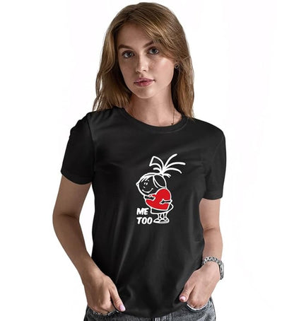 Love You  Me Too Graphic Print Couple T-Shirt