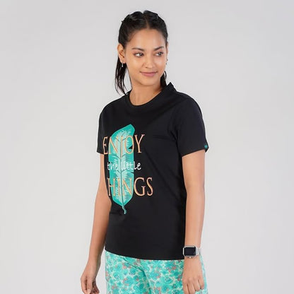 Enjoy The Little Things Graphic Print T-Shirt for Women