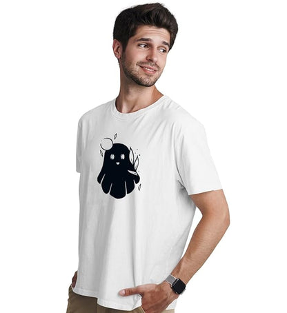 Cute Ghost Couple Graphic Print T-Shirt Set