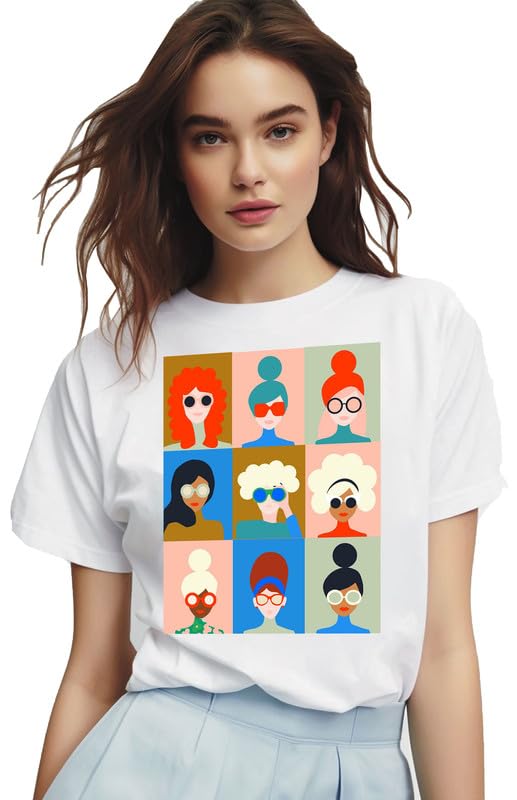 Faces Graphic Print Women T-Shirt