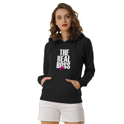 “The Boss & The Real Boss” Couple Hoodie Set – Matching Cotton Blend Hoodies for Couples