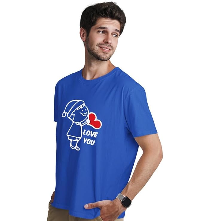 Love You  Me Too Graphic Print Couple T-Shirt