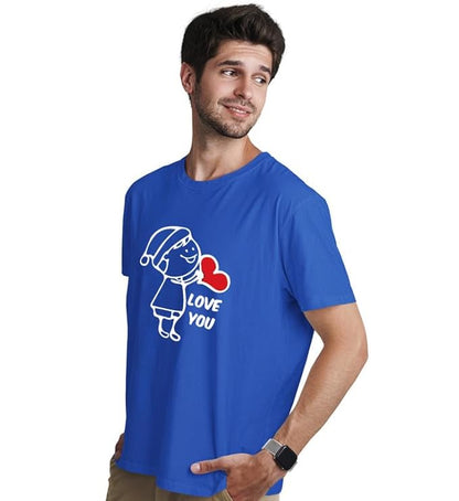 Love You  Me Too Graphic Print Couple T-Shirt