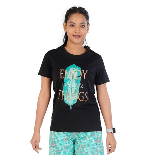 Enjoy The Little Things Graphic Print T-Shirt for Women