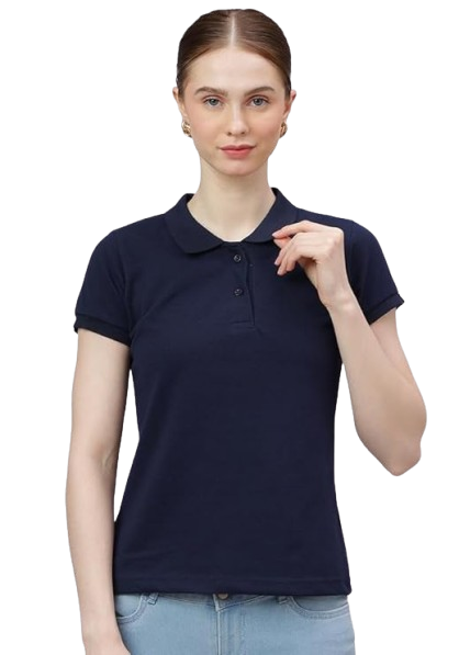 Women’s Navy Blue Polo T-Shirt