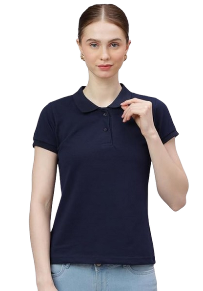 Women’s Navy Blue Polo T-Shirt