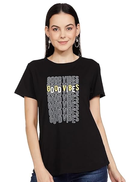 Good Vibes Graphic Print Women’s T-Shirt