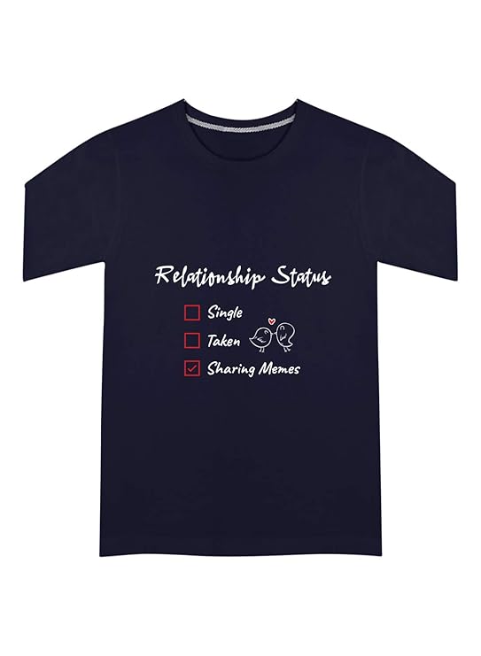 Fun “Relationship Status: Sharing Memes” Graphic Print Men’s T-Shirt – Cotton Casual Tee