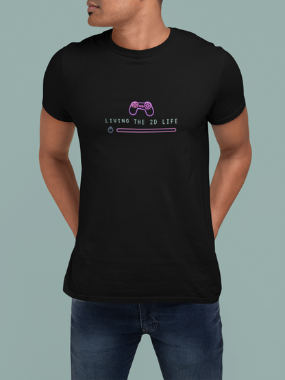 Men’s Regular Fit Cotton T-Shirt - 2D Game Graphic Tee for Gamers