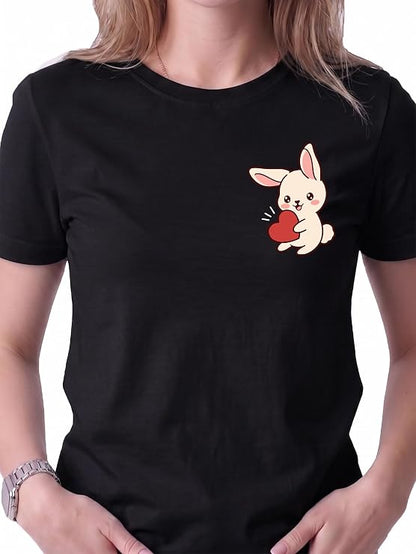 Cute Rabbit Couple Matching T-Shirts – Adorable Couple Tees