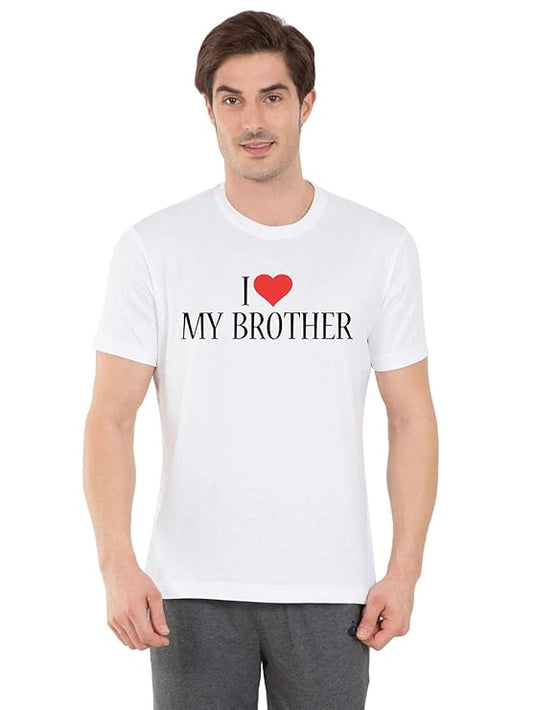 I Love My Brother Graphic Print Men’s T-Shirt