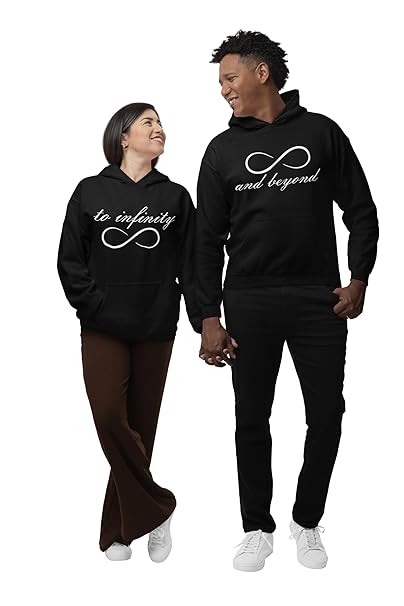 Matching Couple Hoodies “To Infinity and Beyond” | Romantic Hooded Sweatshirts