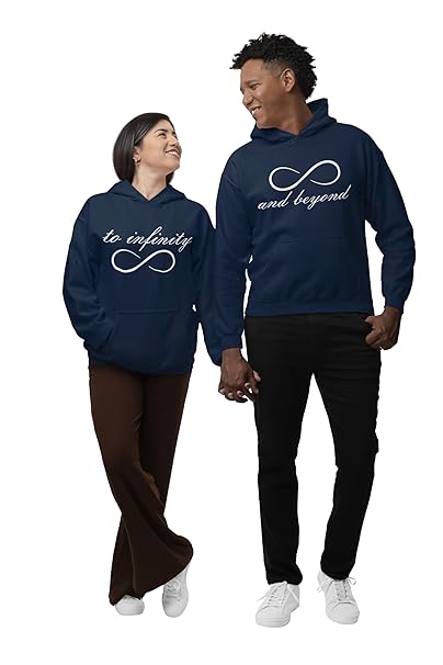 Matching Couple Hoodies “To Infinity and Beyond” | Romantic Hooded Sweatshirts