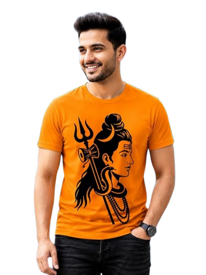 Mahadev Shiva Graphic Printed Men's Round Neck T-Shirt
