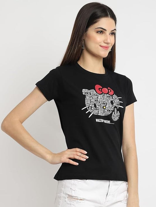 Hello Kitty “Wazzup Haters” Graphic Print Women’s T-Shirt