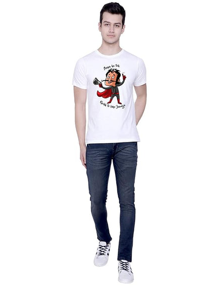 Funny “Aaya Hu Toh Kuch Toh Lekar Jaunga” Graphic Print Men’s T-Shirt – Cotton Casual Tee