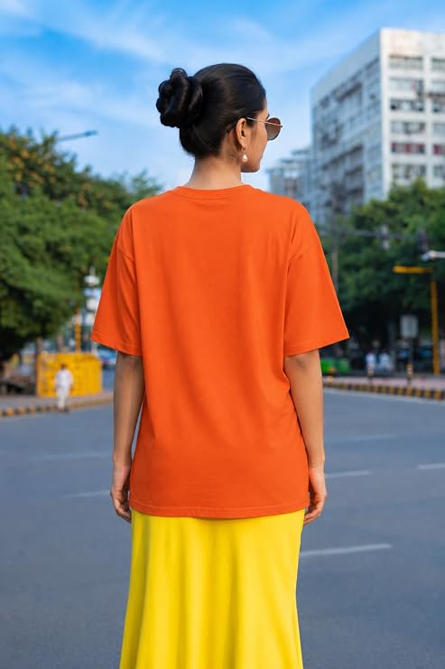 MEMORIES Butterfly Oversized Red Graphic T-Shirt