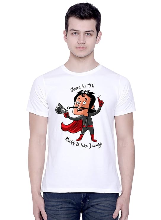 Naya Hai Toh Desh Ka Naya Jugaad Funny Graphic T-Shirt – Quirky Cartoon Black Tee
