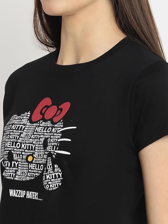 Hello Kitty “Wazzup Haters” Graphic Print Women’s T-Shirt