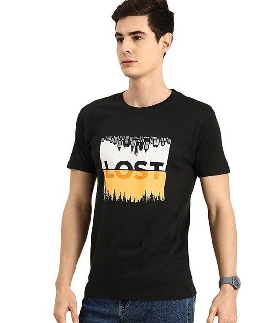 Lost Graphic Print T-Shirt for Men