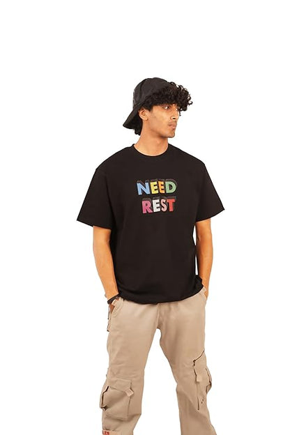 “Need Rest” Graphic Print T-Shirt for Men – Casual Cotton Tee
