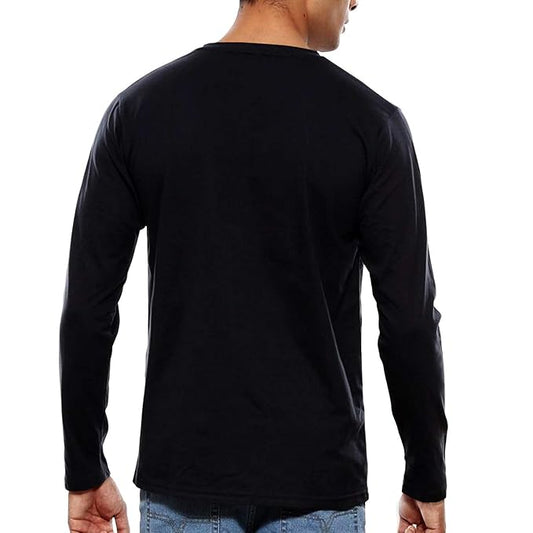 Men’s Black “Faith Over Fear” Long Sleeve T-Shirt – Inspirational Cotton Tee