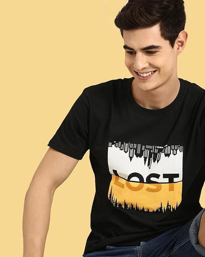 Lost Graphic Print T-Shirt for Men