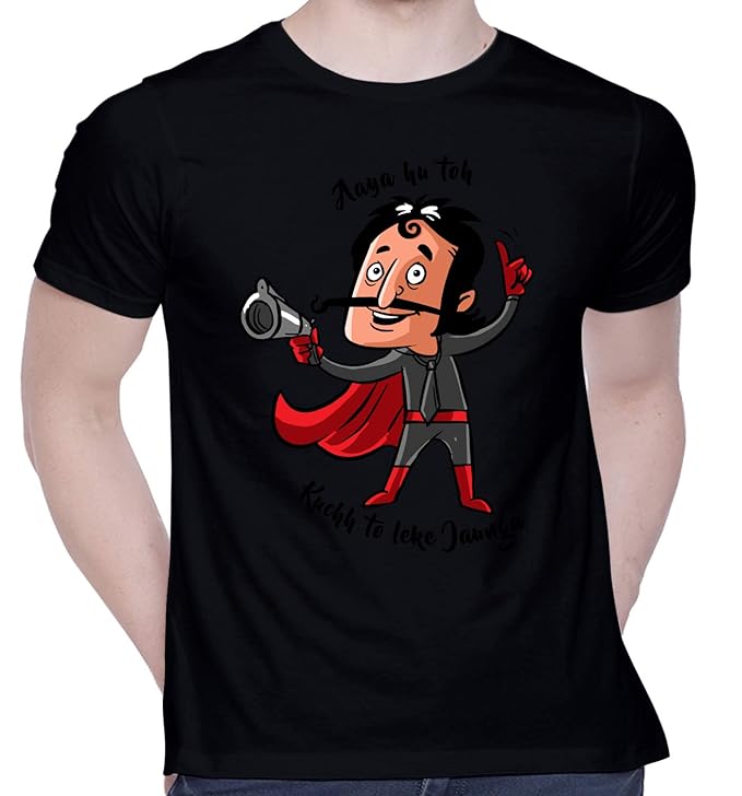 Funny “Aaya Hu Toh Kuch Toh Lekar Jaunga” Graphic Print Men’s T-Shirt – Cotton Casual Tee