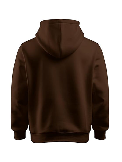 Women’s Brown Plain Hoodie – Soft Cotton Blend Casual Hoodie