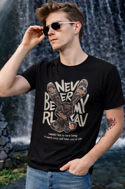 Never Be My Rival – Graphic Blue T-Shirt