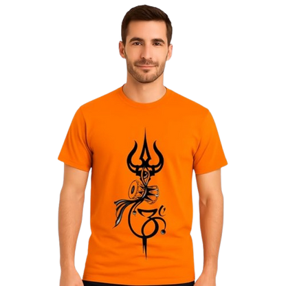 Shiva Trishul Damru Om Graphic T-Shirt for Men