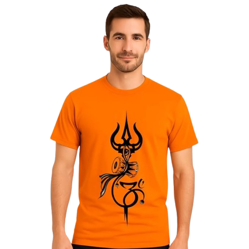Shiva Trishul Damru Om Graphic T-Shirt for Men