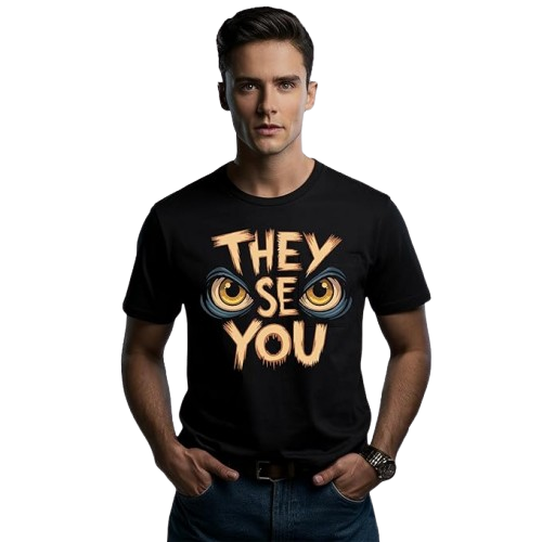 They See You – Graphic Black Statement T-Shirt