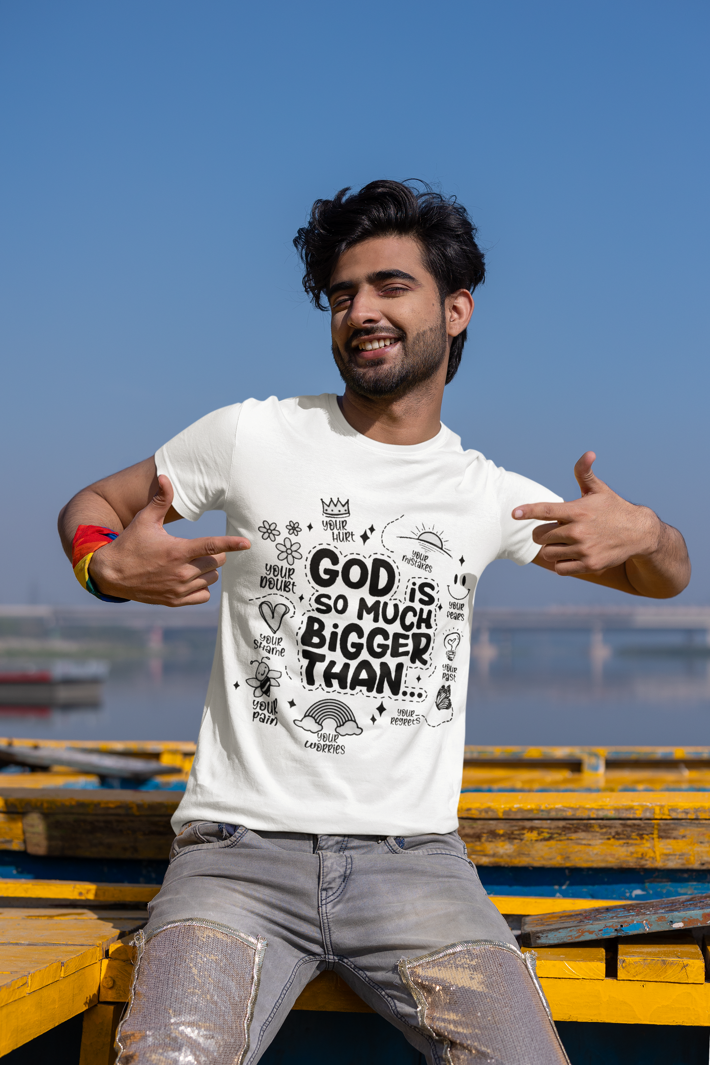 God Is Bigger Regular Men's Cotton T-shirt