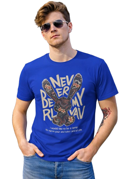 Never Be My Rival – Graphic Blue T-Shirt