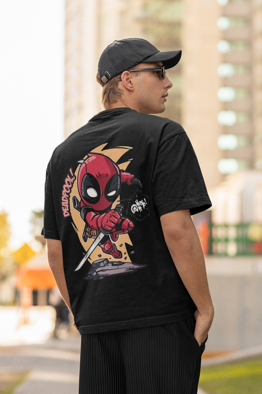 Deadpool Oversized Men’s Cotton T-Shirt – Streetwear Graphic Tee