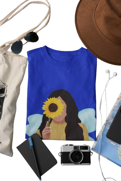Dream Chaser Sunflower Graphic T-Shirt – Royal Blue