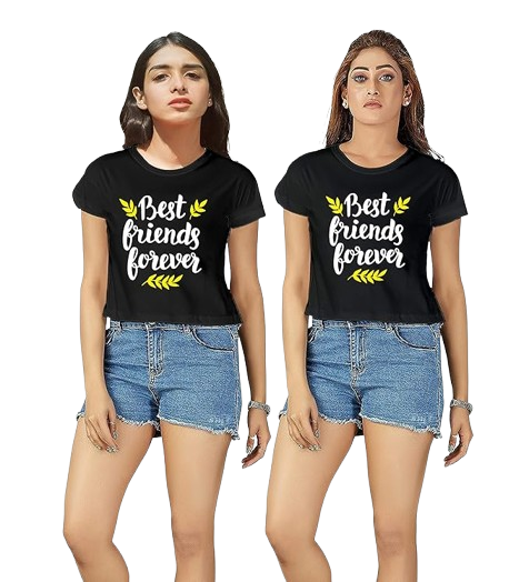 Best Friend Forever Graphic Print Women's T-Shirt